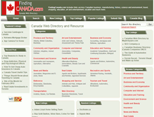 Tablet Screenshot of findingcanada.com